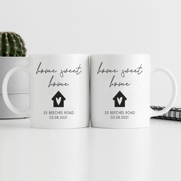 Personalised New Home Mug, Housewarming Gift, Housewarming Couple Gift, New Home Present, Custom New Home Mugs, Home Gifts, Moving