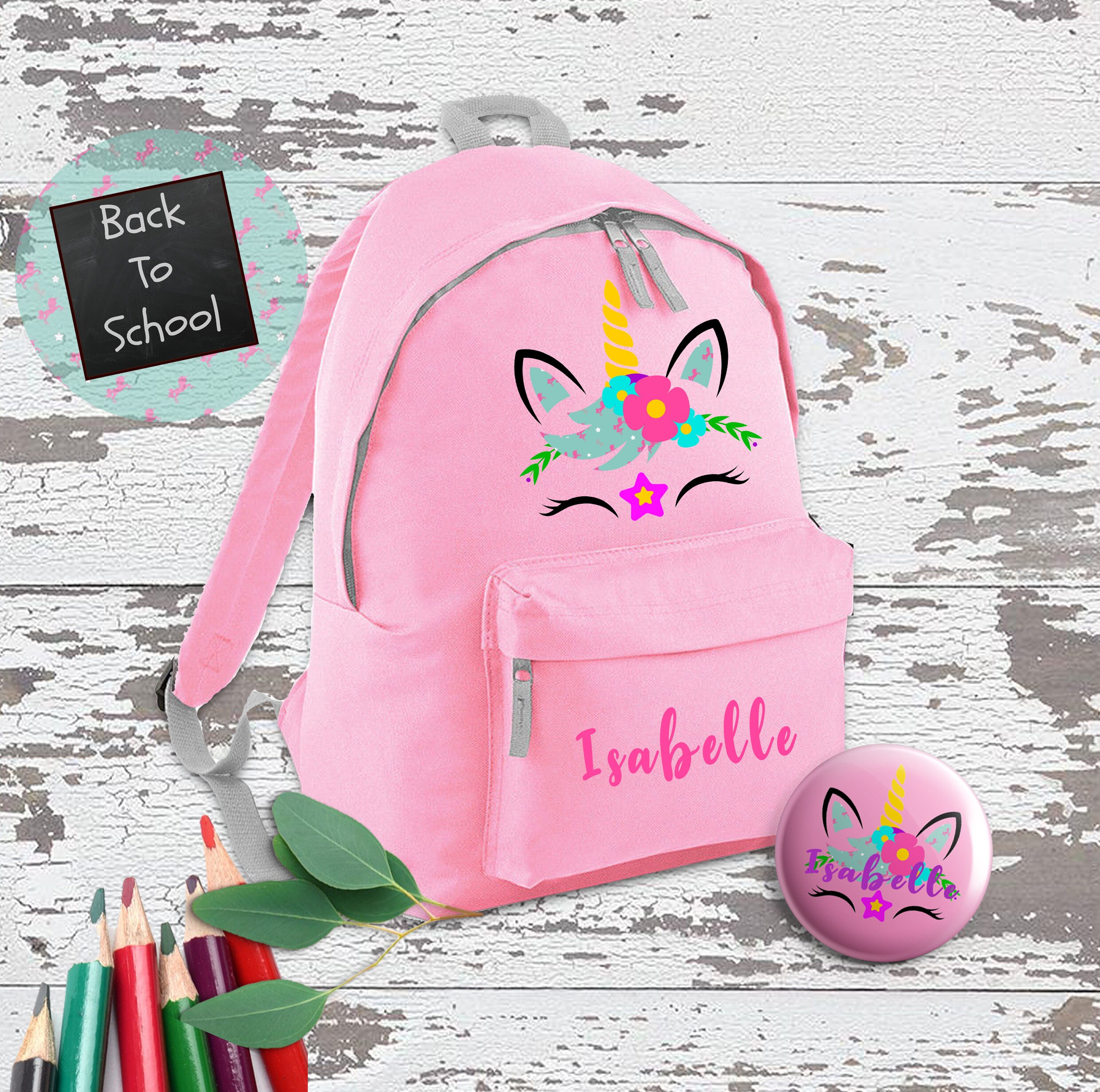 Personalised Unicorn Backpack Unicorn School Bag Kids Etsy