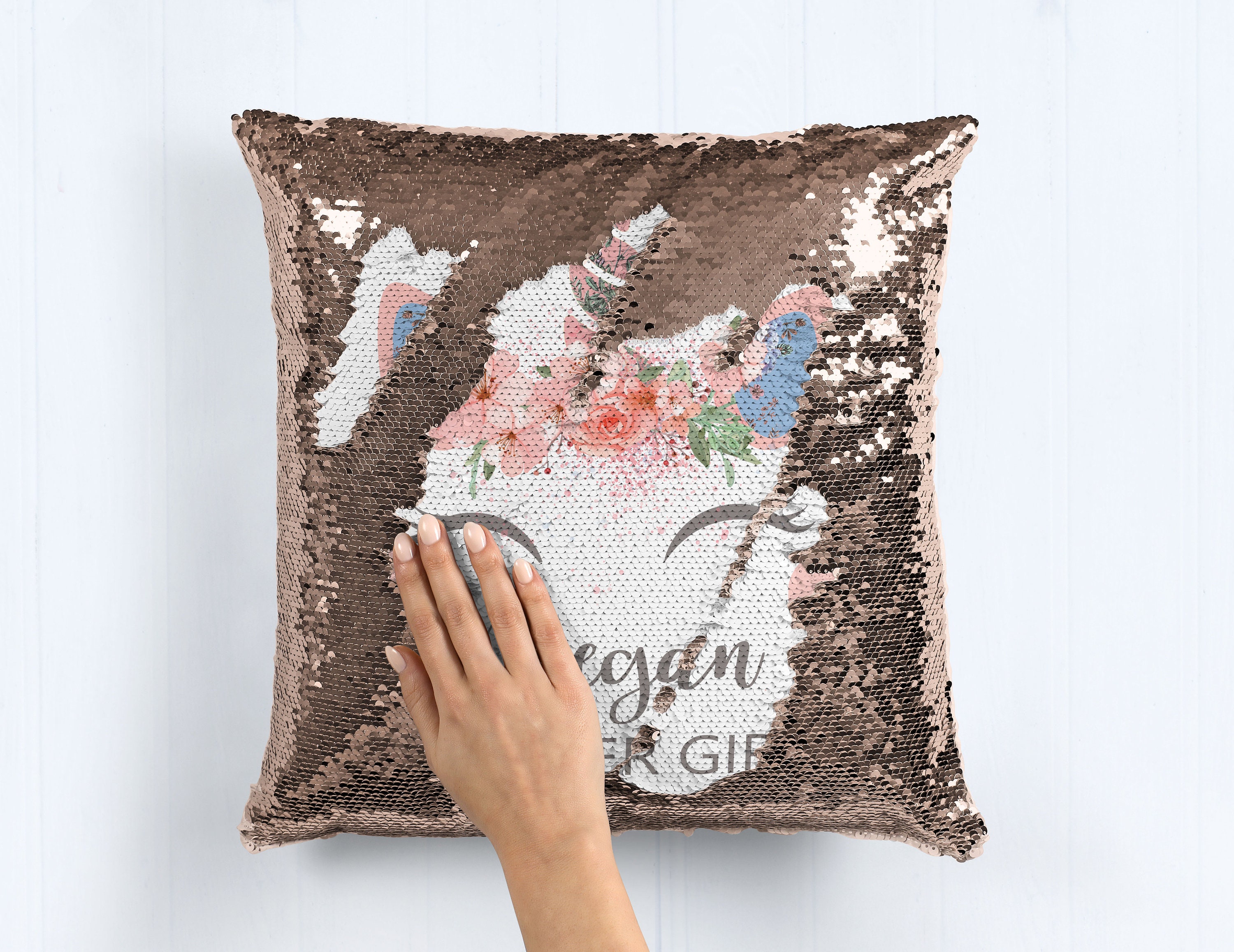 sequin swipe cushion