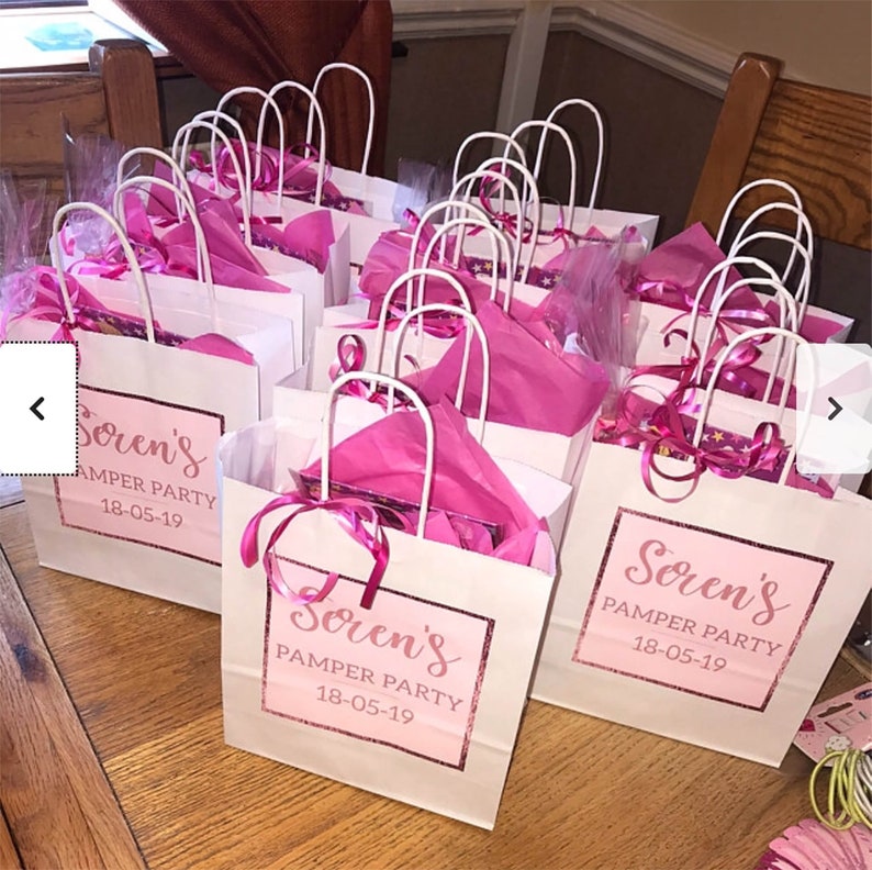 Rose Pink Personalised Gift Bag DIY Personalised Party Bag Etsy Ireland