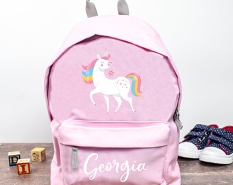 FANTAZIO kids’ Backpacks Red Unicorn Horse School bag weaving Bookbag FANTAZIO kids’ Backpacks Red Unicorn Horse School bag weaving Bookbag