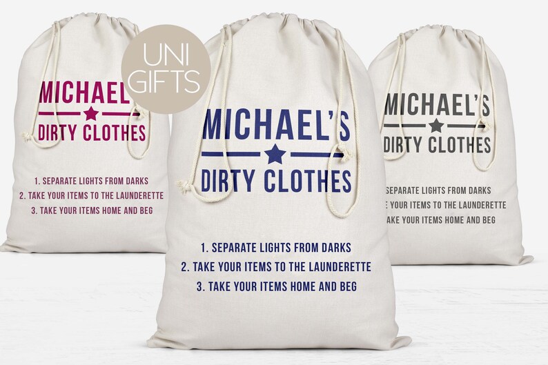 Personalised Uni Laundry Bag University Gift University Etsy UK