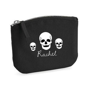 Monedero de calavera personalizado, monedero de calavera, regalo de calavera, monedero de estilo alternativo, monedero gótico, regalo de Halloween, monedero