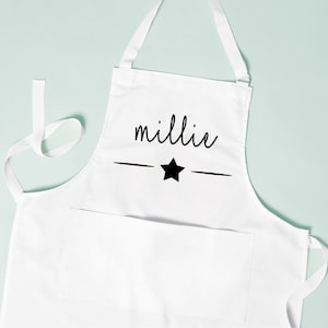 Personalised Child's Apron, Kids Baking Gift, Children Apron Cooking Gift, Gift for Child Baker, Chef Gifts, Custom Name Apron, Kids Apron, image 1