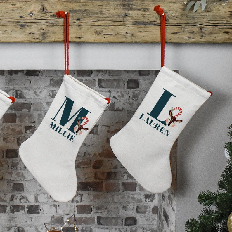 Personalised Christmas Stocking Christmas Stocking Name Etsy