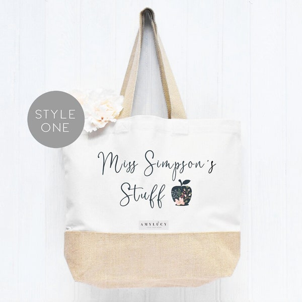 Personalised Teacher Tote Bag, Teacher Tote Bag, School Leaving Gift, Gift For Teacher, Teacher Gifts, Graduation Tote Bag Canvas, School