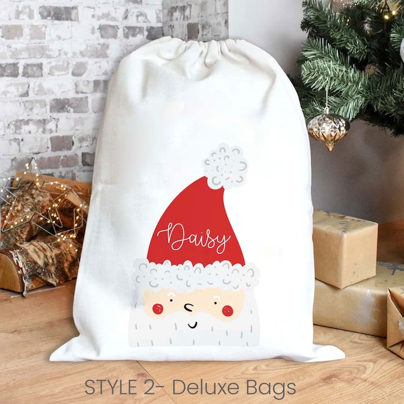 Personalised Santa Sack, Christmas Sack, Child's Christmas Gift Sack, Kids Santa Bag, Santa Toy Bag, Santa Toy Sack, Kids Christmas Gift Bag image 3