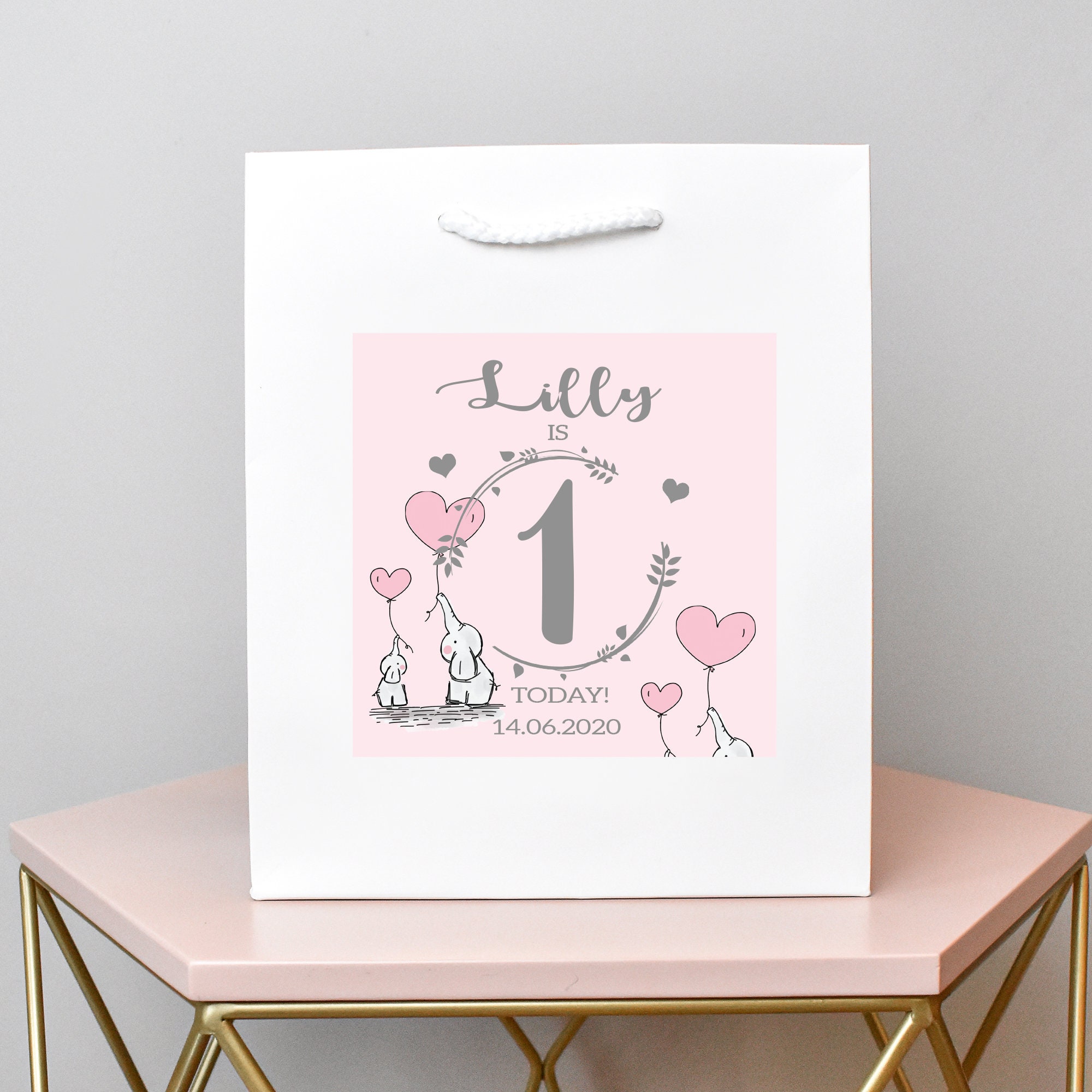 Personalised First Birthday Gift Bag DIY 1st Birthday Party Etsy UK