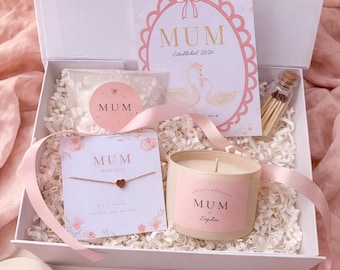 Personalised Mum Gift Box | Mum Necklace Gift Set | Mothers Day Gift Box | Mum Candle Gift | Birthday Gift for Mum | Self Care