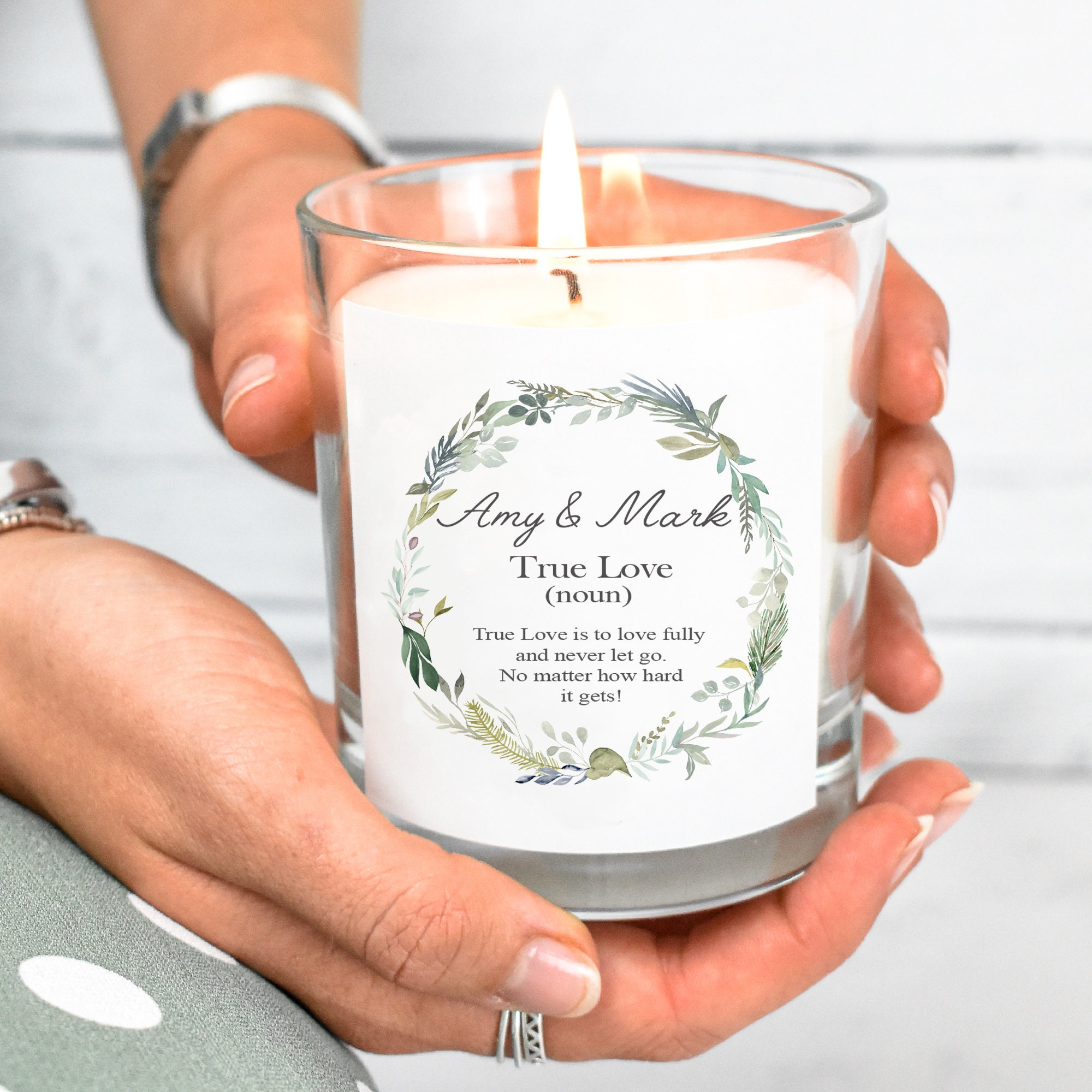 Bougie Personnalisée de Valentines, Bougie Vraie d'amour, Cadeau Valentines Pour Elle, L'être Aimé, 
