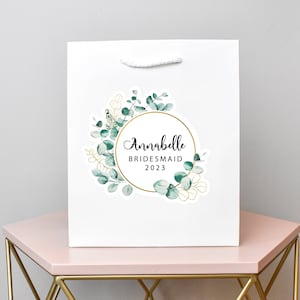 Personalised Bridesmaid Gift Bag, DIY Personalised Party Bag, Favour Bag, Floral Party Bags and Gifts, Gift Wrapping, Gift Bags, Hen Party