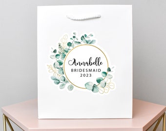 Personalised Bridesmaid Gift Bag, DIY Personalised Party Bag, Favour Bag, Floral Party Bags and Gifts, Gift Wrapping, Gift Bags, Hen Party