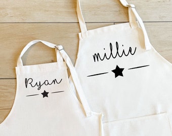 Personalised Child's Apron, Kids Baking Gift, Children Apron Cooking Gift, Gift for Child Baker, Chef Gifts, Custom Name Apron, Kids Apron,