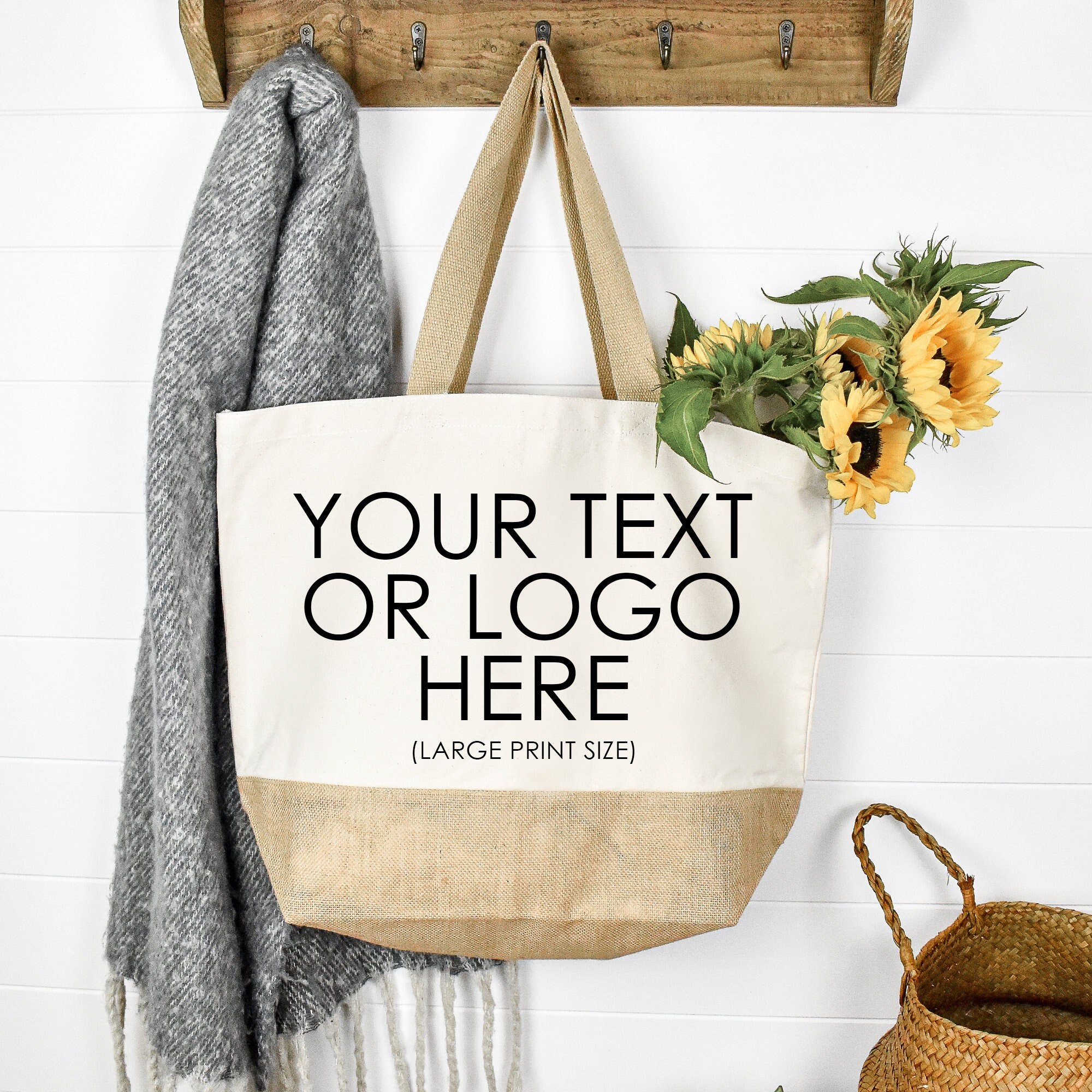 100 Authentic Customized Personalised Custom Printed Tote bag Any Text
