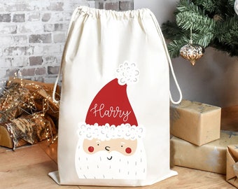 Personalised Santa Sack, Christmas Sack, Child's Christmas Gift Sack, Kids Santa Bag, Santa Toy Bag, Santa Toy Sack, Kids Christmas Gift Bag