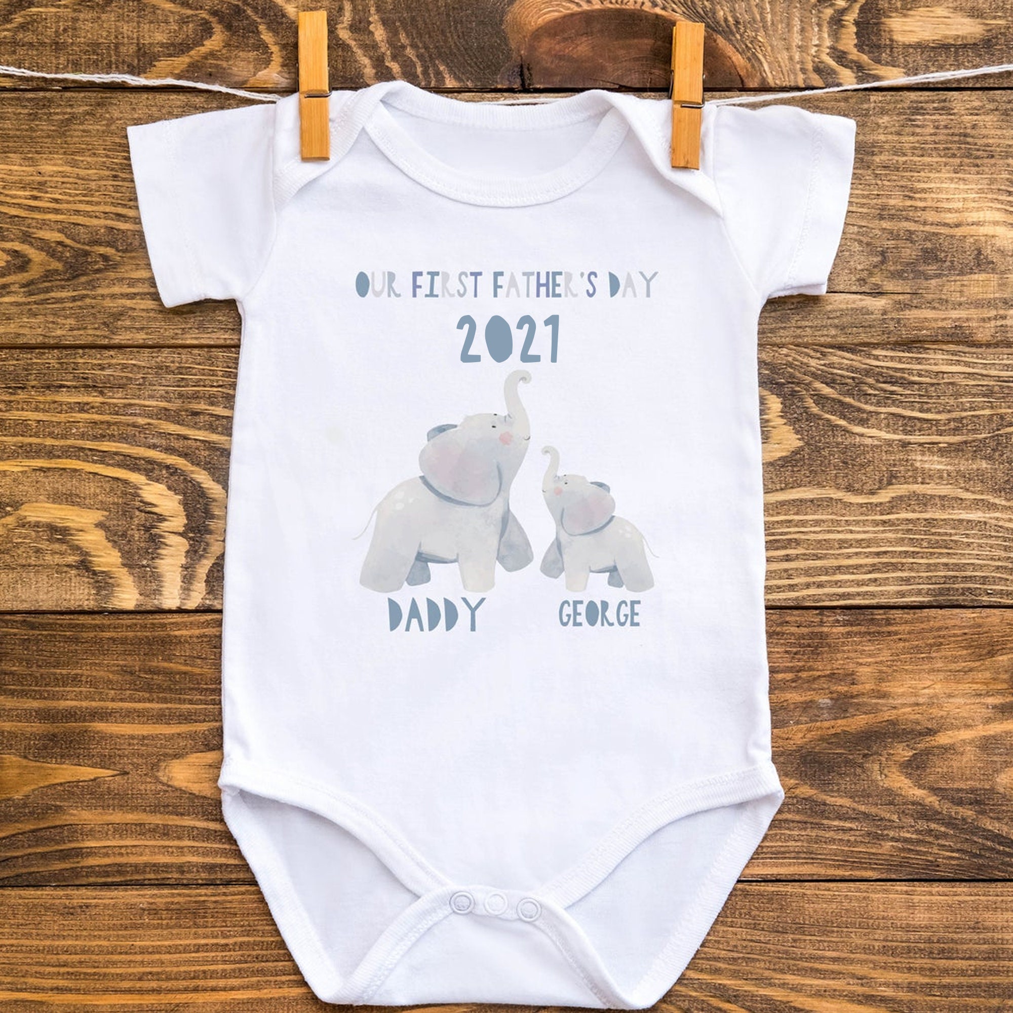 Personalised First Fathers Day Baby Vest, First Fathers Day Gift, Fir…