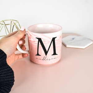 Personalised Marble Mug, Bridesmaid Mug, Custom Initial Mug, Personalised Office Mug, Name Mug, Coffee Mug, Gift for Her, Marble Homeware image 4
