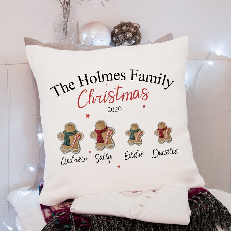 Personalised Christmas Cushion Family Christmas Decoration Etsy UK