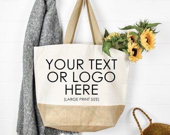 Personalised Your Text Tote Bag, Own Design Bag, Custom Logo Bag, Business Logo Bag, Small Business Bag, Custom Printed Bag,My Logo Bag Jute