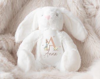 Personalised Easter Bunny, Customised Easter Teddy, Plush Bunny Soft Toy, Easter Baby Gifts, New Baby Cuddly Toy,