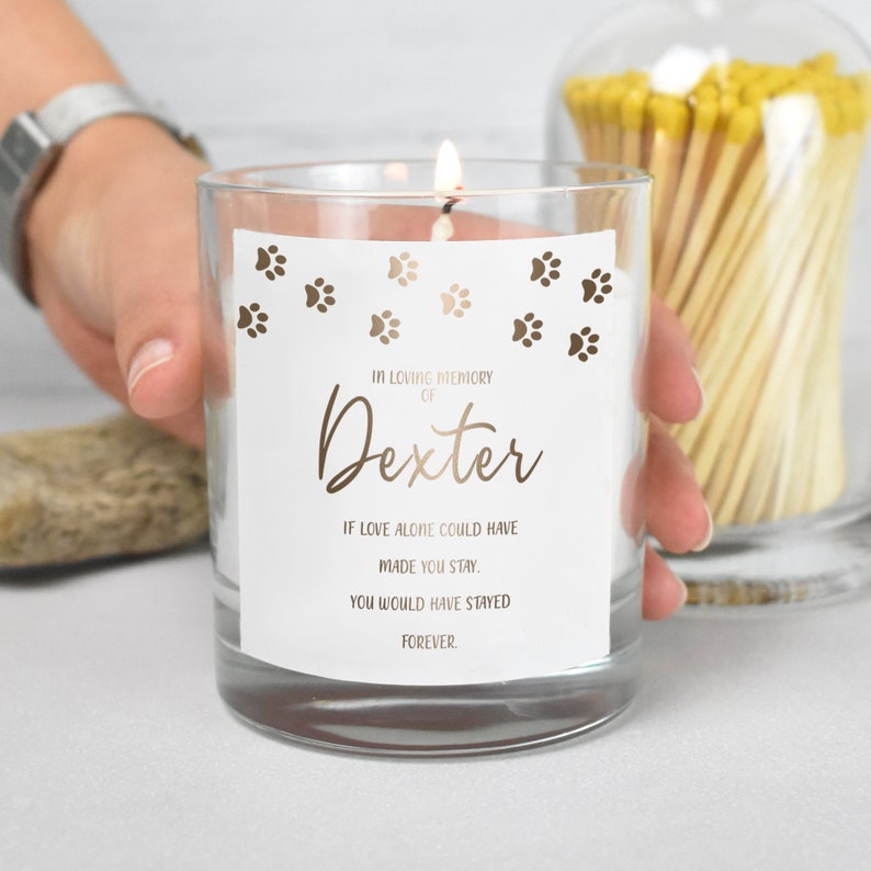Personalised Pet Loss Candle Pet Memorial Candle Pet Etsy