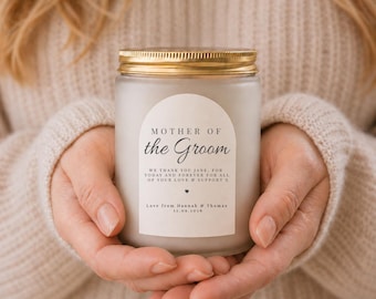 Personalised Mother of Groom Candle, Mother of Groom Gift, Sentimental Mother Groom Gift, Scented Candle, Wedding Gifts, Mother Wedding Gift