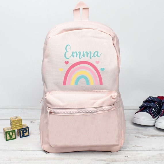 Personalised Rainbow Backpack Rainbow School Bag Rainbow 