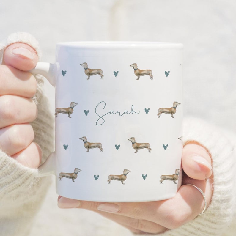 Mug personnalisé Teckel : Cadeau idéal pour les amoureux des teckels image 1