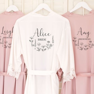 Personalised Bridesmaid Robe, Bride Maid of Honour Gown, Bridesmaid Robes Personalised, Bridal Robes, Bachelorette Robes, Bride Shower Robes