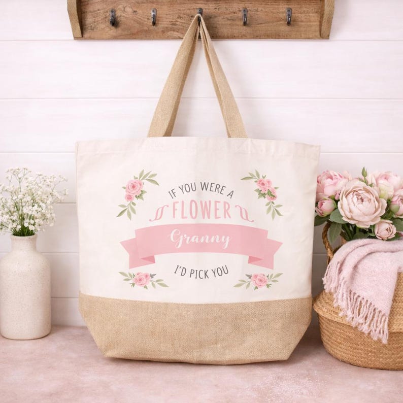 Personalised Mum Bag, Mother's Day Tote Bag, Nan Gift, Nanny Gift, Mother's Day Gift, Nan Tote Bag, Mum Gift, Mum Tote Bag, Mother's Day Bag image 1