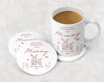 Personalised First Mother's Day as Mummy Gift, Mother's Day Mug Set, New Mum Gift, Mum Appreciation Gift, Mother's Day Mug Set