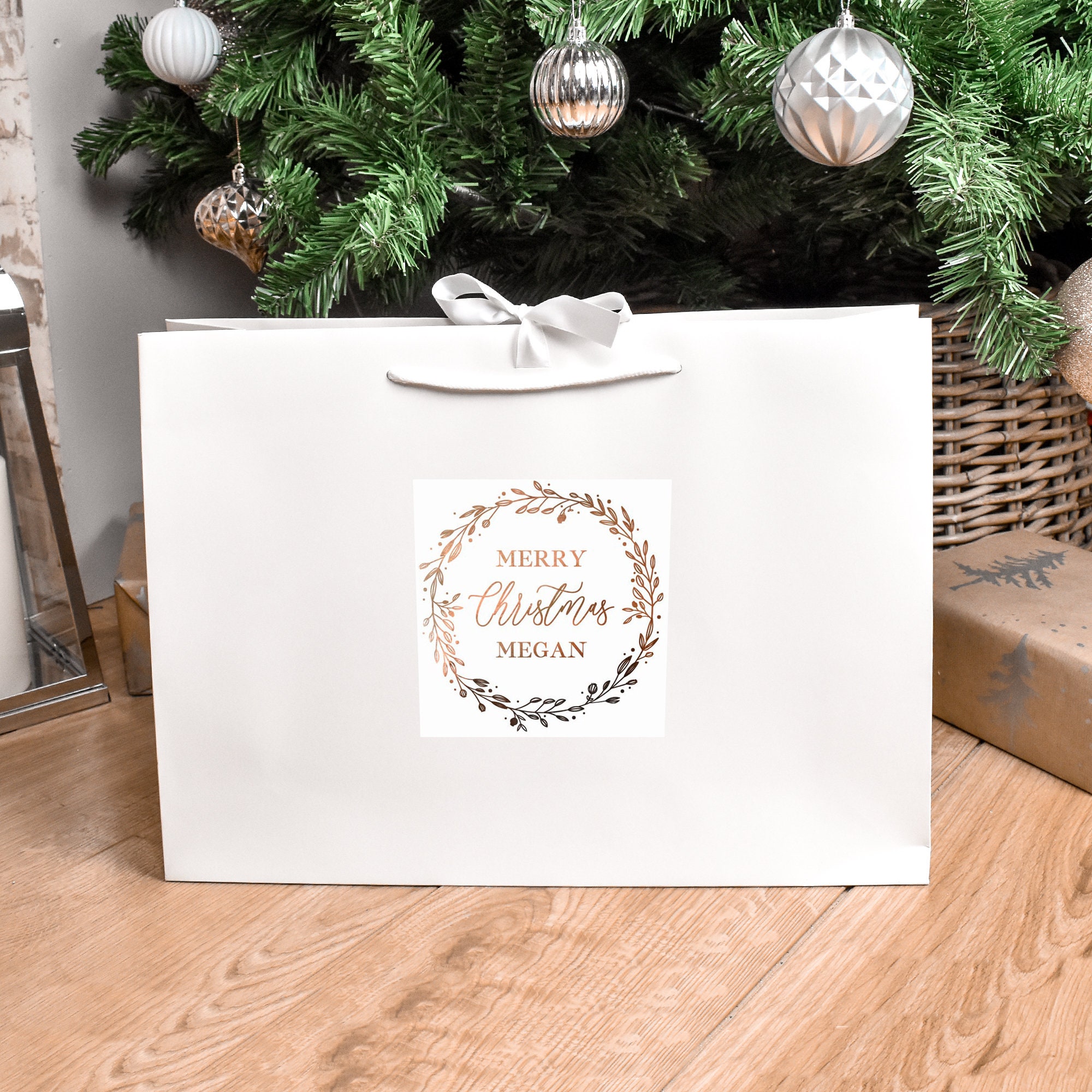 Personalised Merry Christmas Gift Bag DIY Personalised Etsy UK