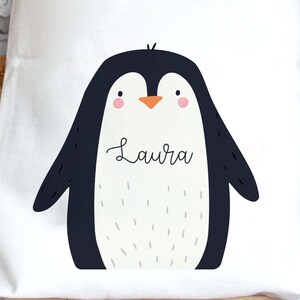Personalised Christmas Sack, Penguin Christmas Sack, Kids Christmas Sack, Christmas Santa Sack, Penguin Gift Bag, Christmas Present Sack image 4