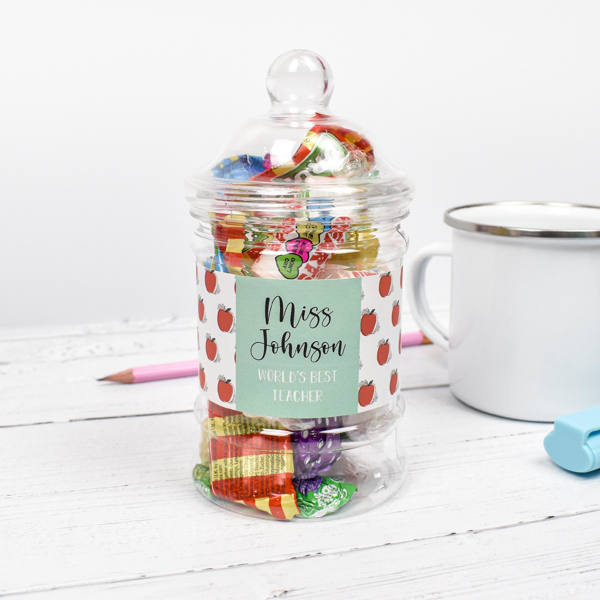 Personalised Teacher Sweet Jar Teacher Gift Sweets DIY Etsy