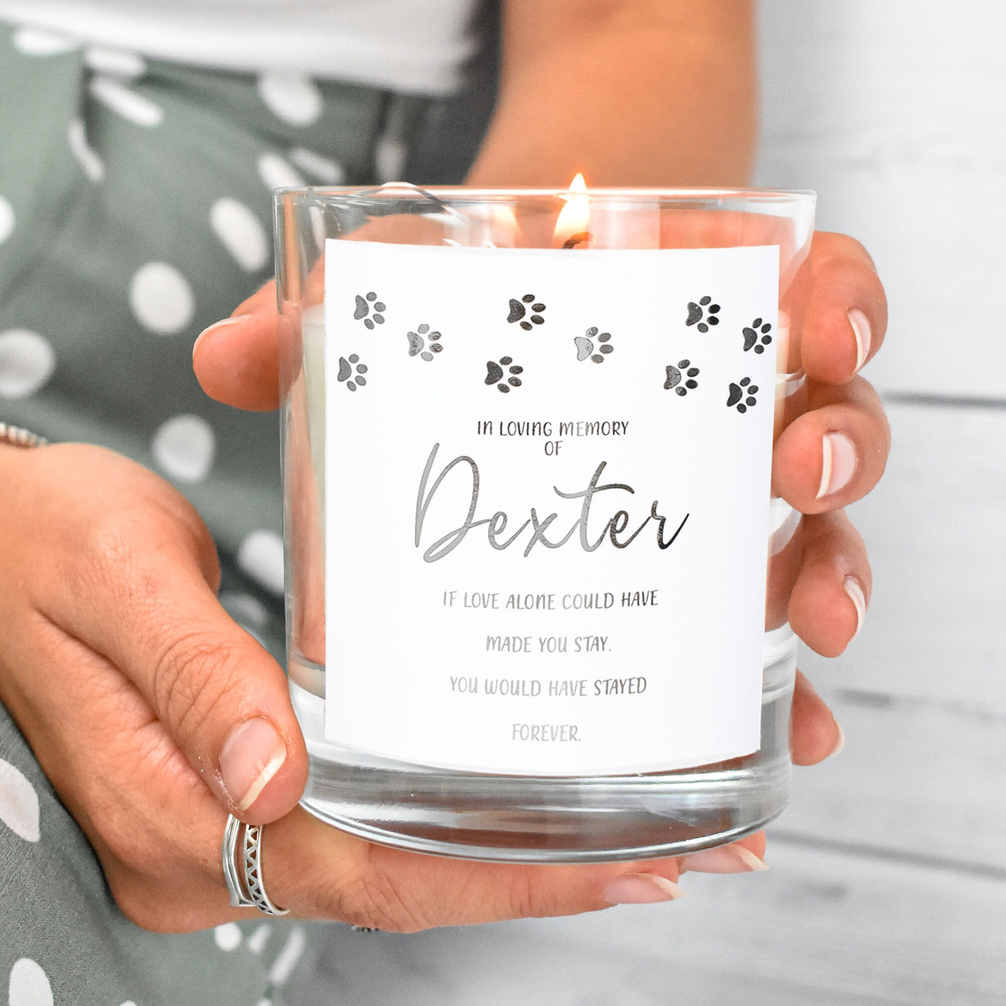 Personalised Pet Loss Candle Pet Memorial Candle Pet Etsy UK