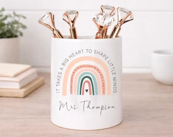 Personalised Teacher Pencil Pot, Lockdown Teacher Gift Pen Pot,  Personalised Teacher Gifts, Personalised Desk Pot, Teaching Assistant Gift,