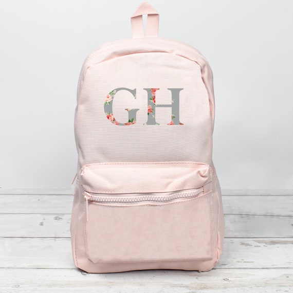Personalised Initial Backpack Floral 