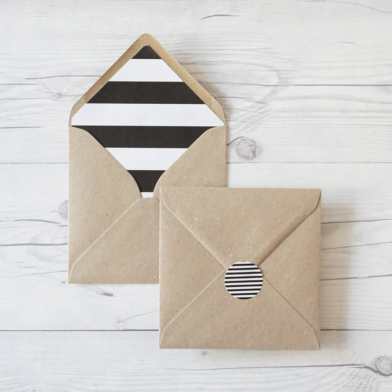 hand lettered thirtieth birthday card with kraft luxury envelope Thirty