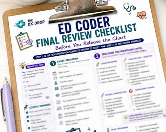 Checklist definitieve beoordeling ED Coder | Medische coderingstool (afdrukbare pdf)