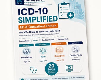 ICD-10 Simplified for ED and Outpatient Coders | 20-Page ICD-10 Reference | Foundations, Rules, Conditions