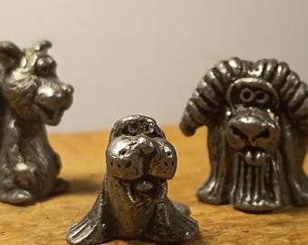 Ensemble de figurines d'animaux en étain Michael Richer
