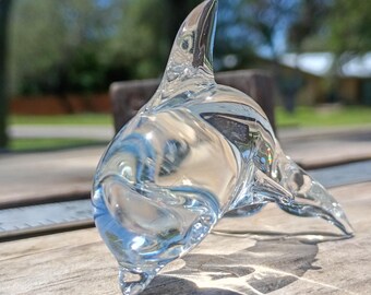Presse-papier en cristal vintage Dauphin
