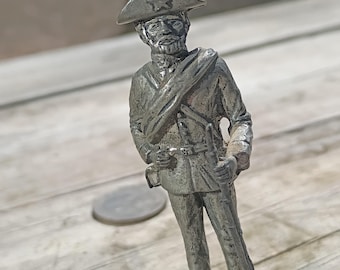 Figurine de soldat de guerre américano-mexicaine en étain