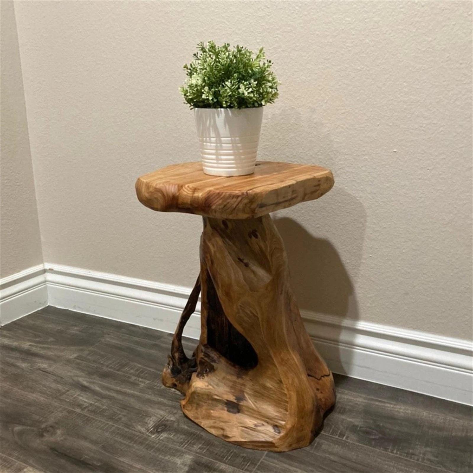 Handcrafted Wood Tree Stump Side Table - Etsy