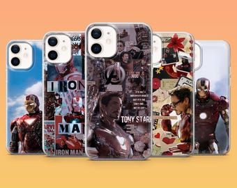 Iron Man Phone Case Tony Stark Mark 85 Cover for iPhone 17, 17Pro Max, 16, 15, 14, 13, 12, Samsung S26, S25, A16, Pixel 10Pro, 9A, 8