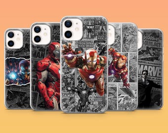 Iron Man Phone Case Tony Stark Arc Reactor Cover for iPhone 17, 17Pro Max, 16, 15, 14, 13, 12, Samsung S26, S25, A16, Pixel 10Pro, 9A, 8A