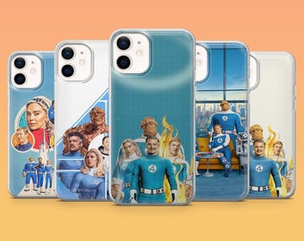 Fantastic 4 Phone Case First Family Marvel Cover for iPhone 17, 17Pro Max, 16, 15, 14, 13, 12, Samsung S26, S25, A16, Pixel 10Pro, 9A, 8