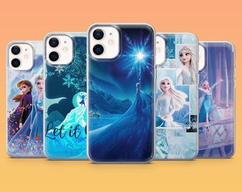 Frozen Phone Case Arendelle Elsa Anna Magic Olaf Cover for iPhone 17, 17Pro Max, 16, 15, 14, 13, 12, Samsung S26, S25, A16, Pixel 10, 9, 8