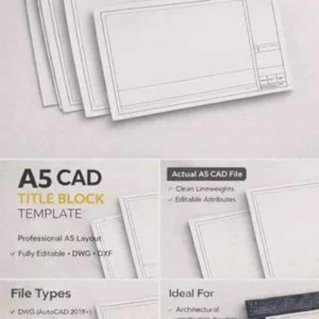 Autocad Title Block Templates A0–A5 | Editable Autocad DWG Bundle - Etsy