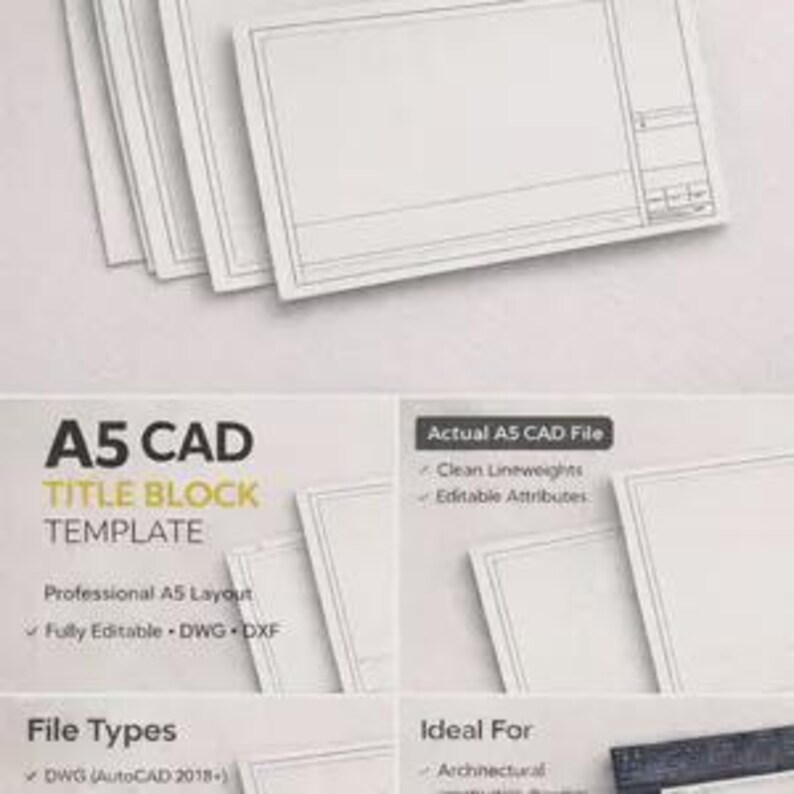 Stack Text Autocad Autocad Title Block Templates A0–A5 | Editable Autocad DWG Bundle - Etsy